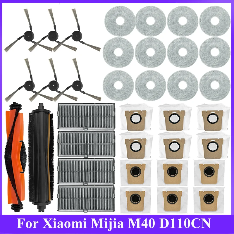 Für Xiaomi Mijia M40 D110CN Roboter Staubsauger Ersatzteile Wichtigsten Seite Pinsel Hepa-Filter Mopp Tuch Staubbeutel Zubehör Teil Image
