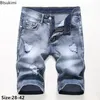 Sommer Neue männer Jeans Trend Retro Männer Denim Shorts Stretch Schlank Hip Hop Klassische Loch Kurze Stil Jeans für männer Große Größe 28-42