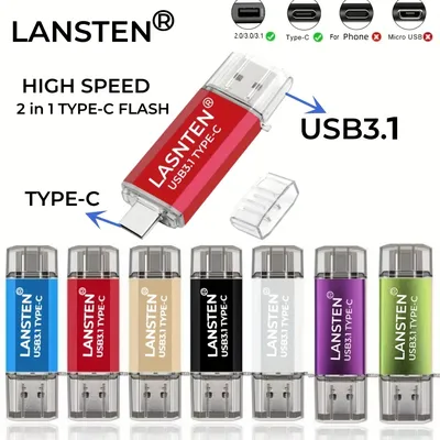 USB-C-Flash-Laufwerk 128GB 2-in-1 otg USB 3.0 USB-Stick Typ-C 3,0 GB Memory Image