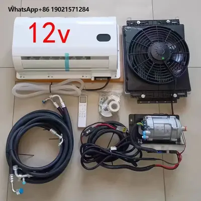 12/24 Volt air Compressor Electric air Conditioner Parking Cooler Auto AC Evaporator for RV Car