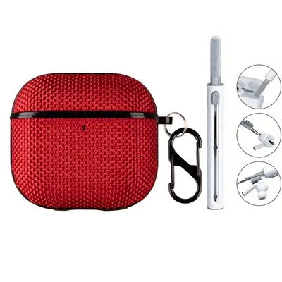 Kabellose Kopfhörerhülle für Airpods 4, mit Reinigungssets, wasserdichte Nylon-Stoffhüllen für Apple Airpods 4 Schutzhülle Image
