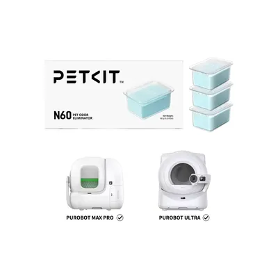 Petkit Pet Eliminator N60 Exclusive For PUROBOT Ultra Self-Cleaning Litter Box, Cat Toilet Odor Control(Pack Of 3)