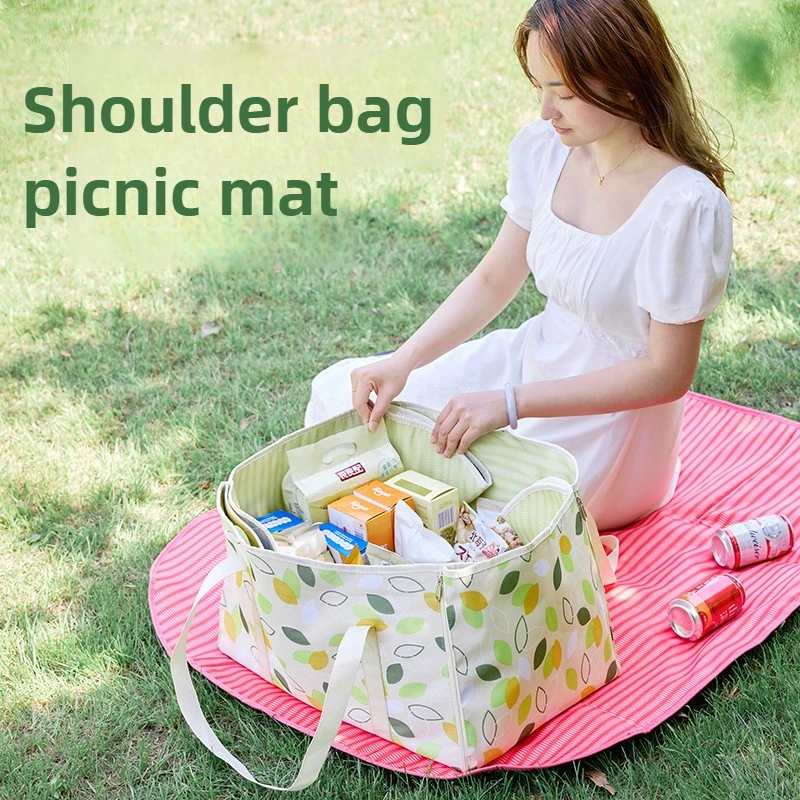 Picknickmatte, feuchtigkeitsbeständige Matte für den Außenbereich, verdickte und faltbare Picknick-Zeltmatte, Camping-Grasland- und Strandmatte aus Aluminiumfolie Image