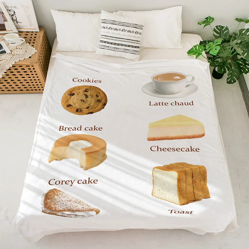 VIKAMA American Ins Style Einfache Waschlappen-Decke, Klimaanlage, Büro-Überwurf, Decke für Couch, Zuhause, Schaldecke Image