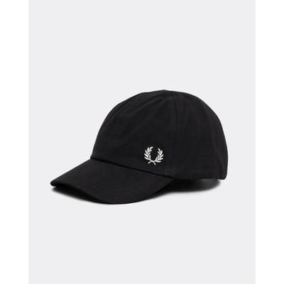 Einkaufen Für Fred Perry Pique Classic Baumwolle Schwarz/Weiß Caps Image