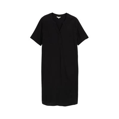 TOM TAILOR Damen Plus Size - Midi-Kleid aus Viskose, schwarz, Uni, Gr. 54 Image
