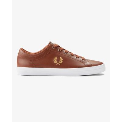 Fred Perry Baseline Herren Ledersneaker In Braun Image