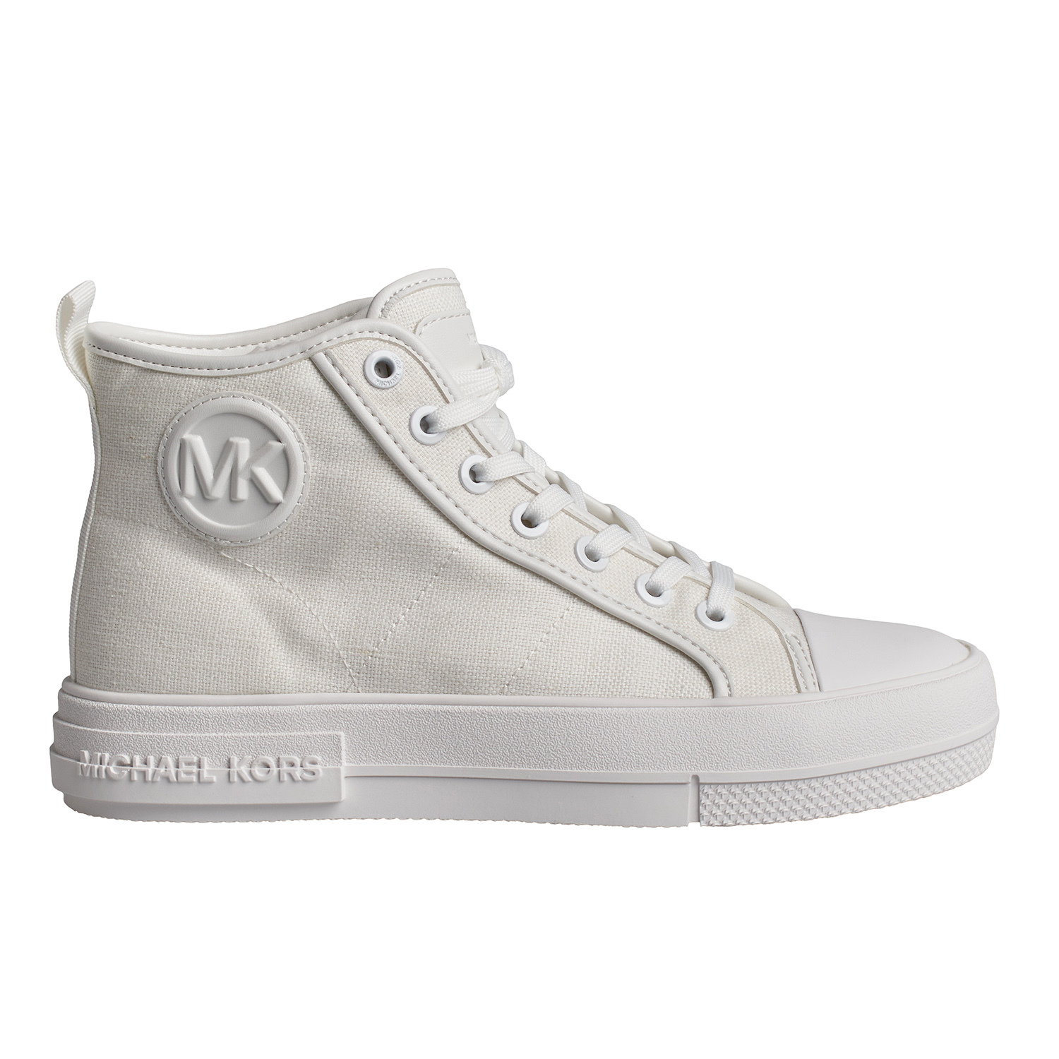 Michael Kors Evy High Top Canvas-Sneakers 43R4EYFS4D für Damen - Weiß