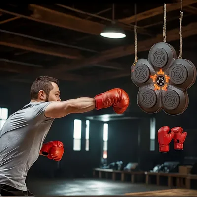 American Super New Product, A Set Of Smart Wireless Music Boxing Targets, Wall-Mounted Music Boxing