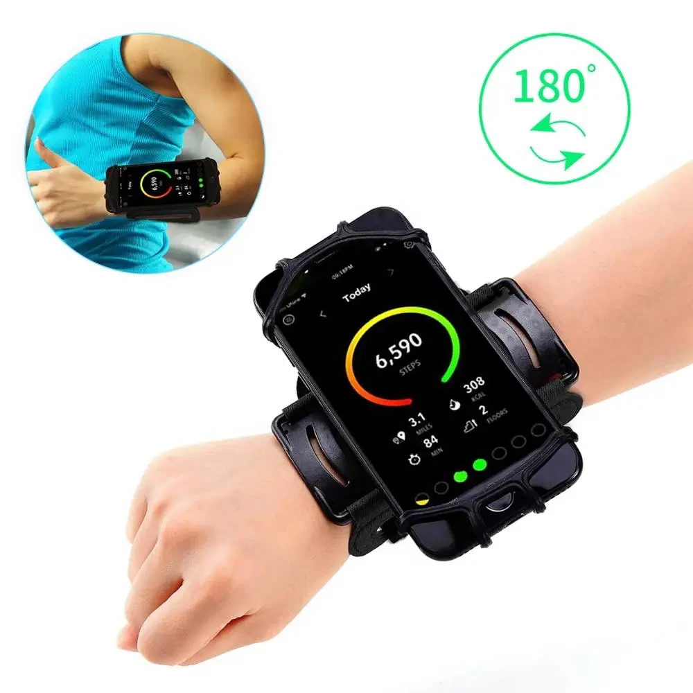 Mobile Phone Universal Wrist Phone Holder 360 Rotation Cradle Wristband Outdoor Gym Running Suitable for Mobile Phone
