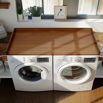 Washer Dryer Countertop, 27.5" x 54" Bamboo Washer and Dryer Countertop for Laundry Room