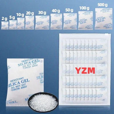 2/5/10/20/30/40/50/100/150/200/250/500 Gram Silica Gel Packs Transparent Desiccant Desiccant Packets