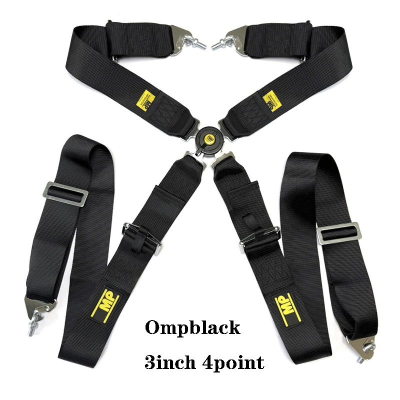 Nouveau Jdm voiture universelle 3 pouces 4 points O MP course ceinture de sécurité sport voiture ceinture de sécurité protecteur omp course ceinture de sécurité harnais ceinture de sécurité