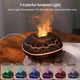 Hogar Aroma Umidificatore Fiamma Diffusore di oli essenziali Aromaterapia ad ultrasuoni Umidificatore Casa Mini Diffusore di fragranze con LED