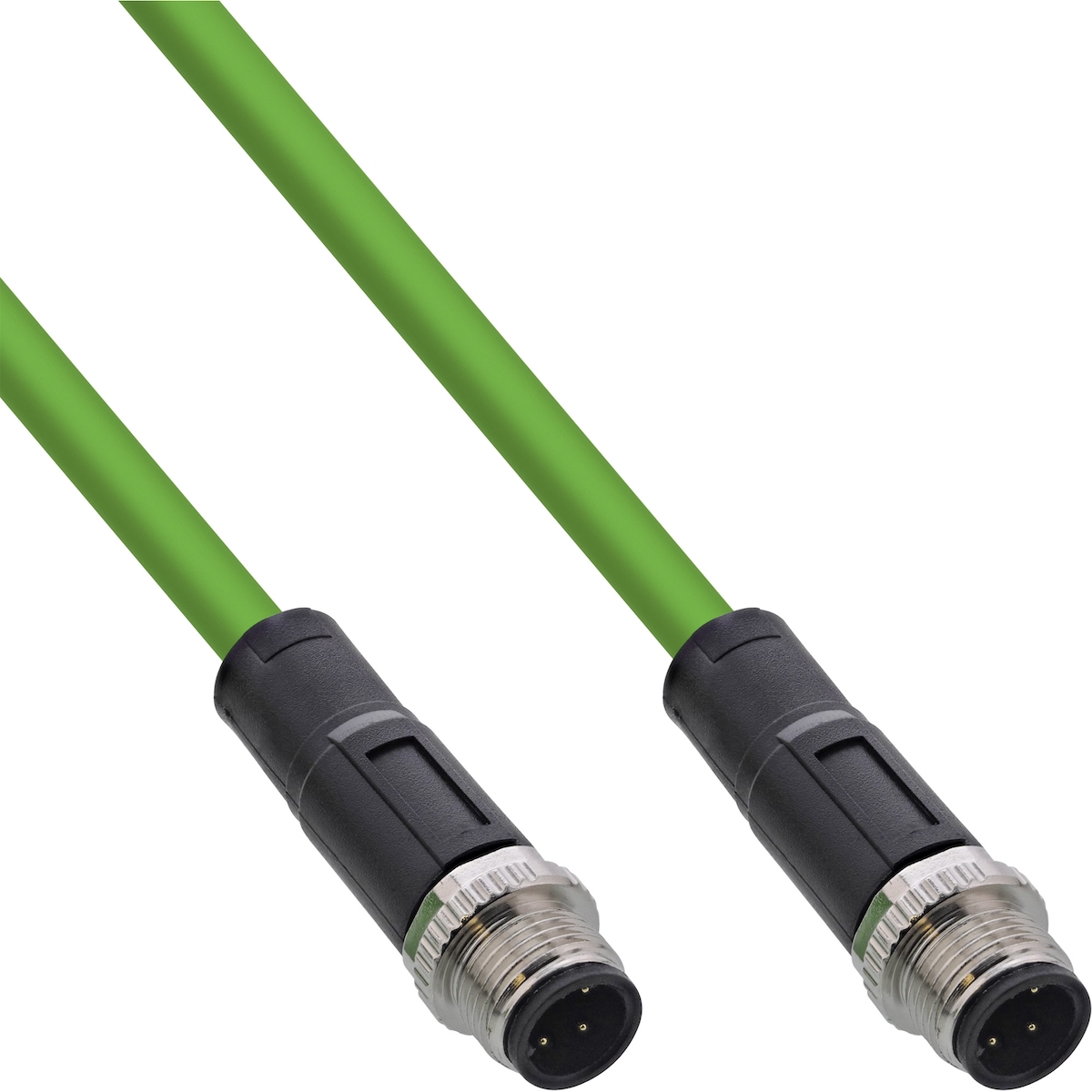 InLine® Industrie Netzwerkkabel, M12 4-pin D-kodiert Stecker/Stecker, PUR, 3m Image