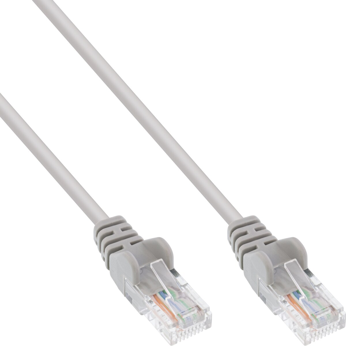InLine® Patchkabel, U/UTP, Cat.5e, grau, 10m, AWG26, besonderer Rastnasenschutz Image