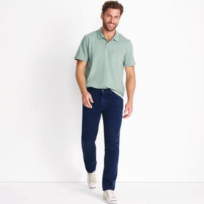 4 Way Stretch Jeans, Slim Fit, Men, size: 33 36, regular, Blue, Spandex/Cotton-blend, by Lands' End