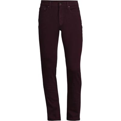 4 Way Stretch Jeans, Slim Fit, Men, size: 33 34, regular, Red, Spandex/Cotton-blend, by Lands' End