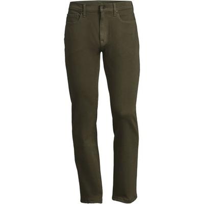 4 Way Stretch Jeans, Slim Fit, Men, size: 30 32, regular, Green, Spandex/Cotton-blend, by Lands' End