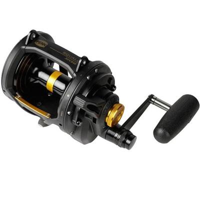 Penn Squall Lever Drag 2-Speed Conventional Reel - Black/Gold 50
