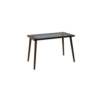 Dmora Schreibtisch Dlojacon, Mehrzweckschreibtisch, Bürotisch für PC, Eckschreibtisch, 110x60h73 cm, Nussbaum Image