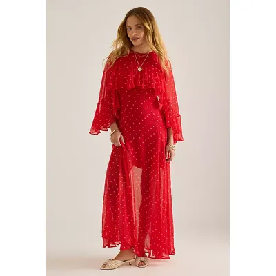 Queens of Archive Aria Chiffon Maxi Dress
