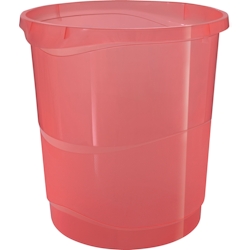 Esselte Papierkorb Colour'Breeze PP 14l transparent koralle Packung mit 12 Stück Image