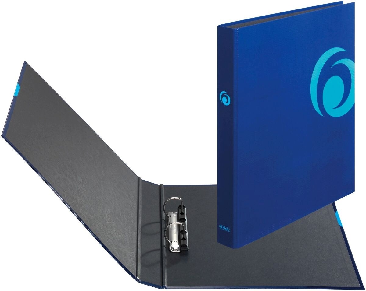 herlitz Ringbuch Fresh Colour 2 Ringe A4 25mm blau maX.file Packung mit 15 Stück Image