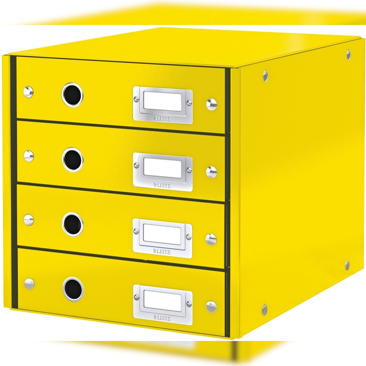 LEITZ Schubladenset Click & Store Wow 4 Schubladen Graukarton gelb Packung mit 3 Stück Image