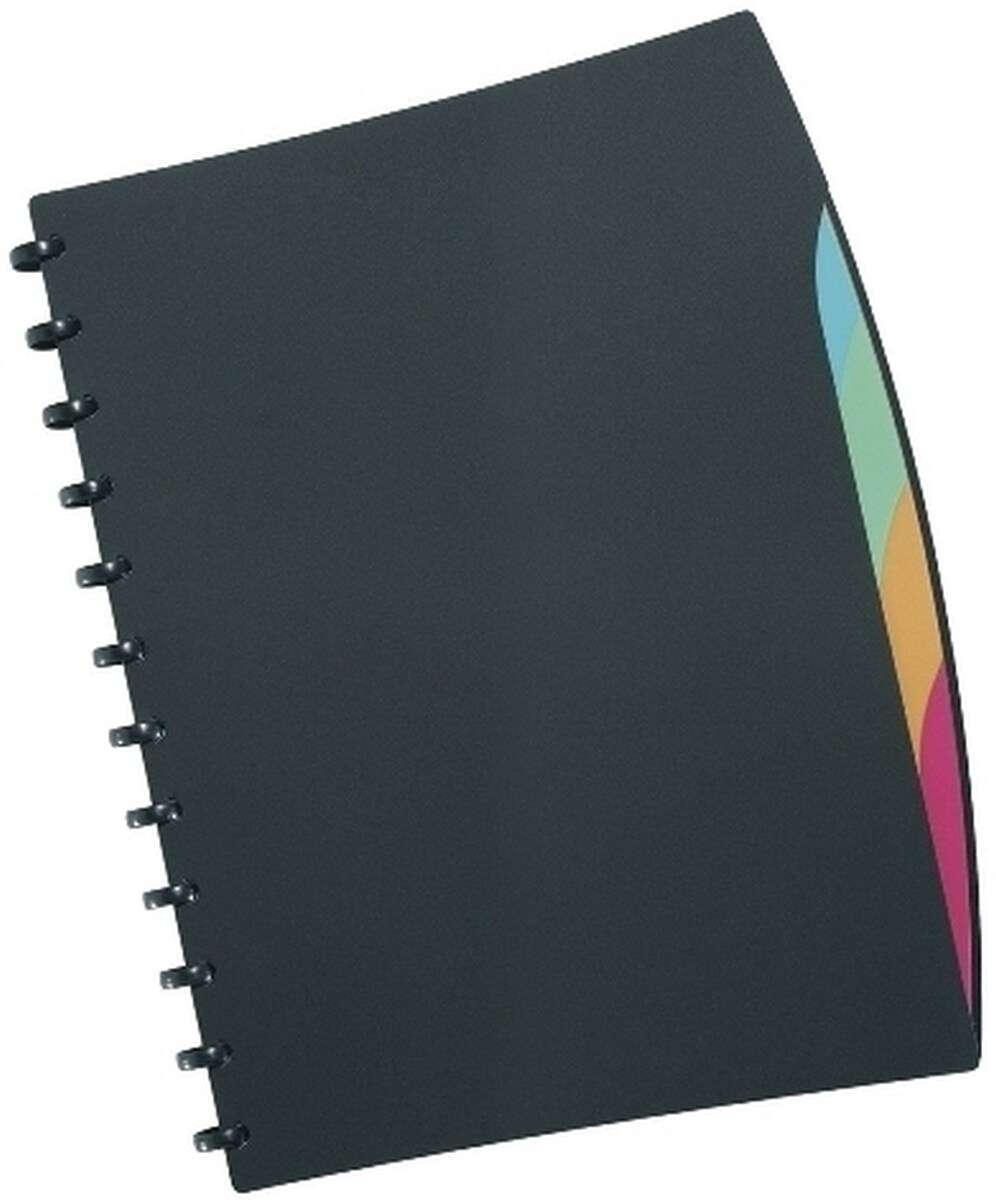 Durable Sichtbuch Duralook Style A4 20 Hüllen 4-teiliges Register schwarz Packung mit 8 Stück Image