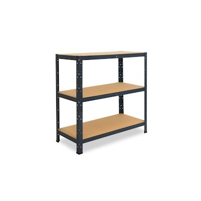 shelfplaza HOME 100x110x45 cm Schwerlastregal in anthrazit mit 3 Böden und 175 kg Traglast pro Boden Image