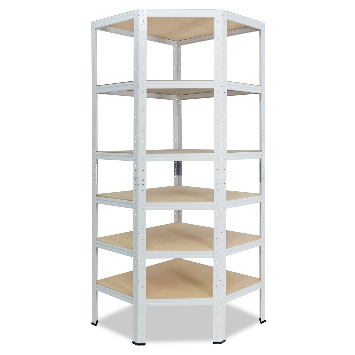 shelfplaza HOME 180x70x45 cm Eckregal in weiß mit 6 Böden und 145 kg Traglast pro Boden Image
