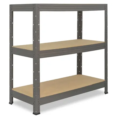 shelfplaza PRO 90x70x45 cm Schwerlastregal in grau mit 3 Böden und 200 kg Traglast pro Boden Image