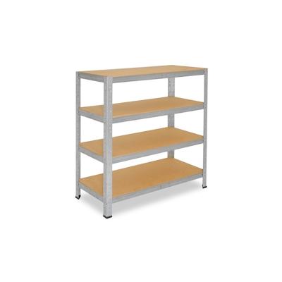 shelfplaza HOME 100x40x60 cm Schwerlastregal in verzinkt mit 4 Böden und 175 kg Traglast pro Boden Image