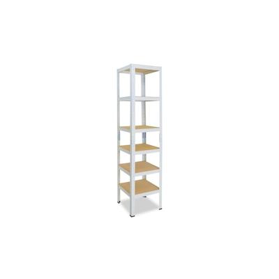shelfplaza HOME 180x60x60 cm Schwerlastregal in weiß mit 6 Böden und 145 kg Traglast pro Boden Image