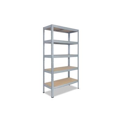 shelfplaza PRO 155x100x30 cm Schwerlastregal in verzinkt mit 5 Böden und 200 kg Traglast pro Boden Image