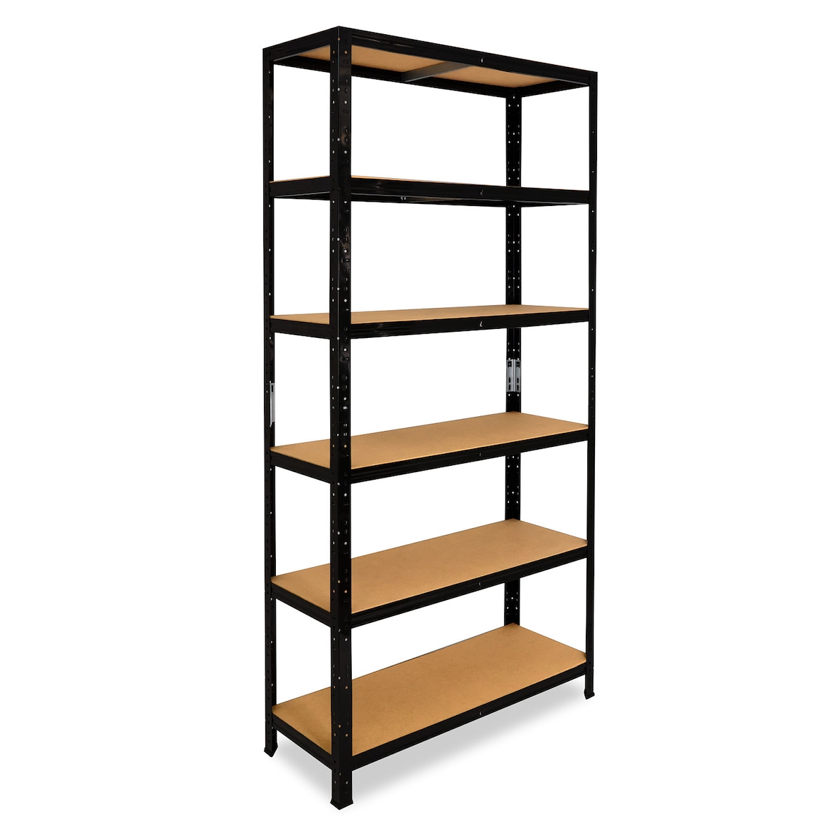 shelfplaza BLACK 180x45x50 cm Schwerlastregal in schwarz mit 6 Böden und 145 kg Traglast pro Boden Image