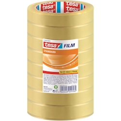 Klebefilm tesafilm standard 19mmx66m transparent 8 Rollen Packung mit 12 Stück Image