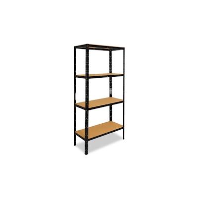 shelfplaza BLACK 200x40x60 cm Schwerlastregal in schwarz mit 4 Böden und 175 kg Traglast pro Boden Image