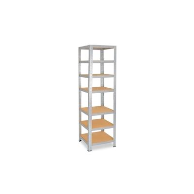 shelfplaza HOME 155x23x23 cm Schwerlastregal in verzinkt mit 7 Böden und 125 kg Traglast pro Boden Image