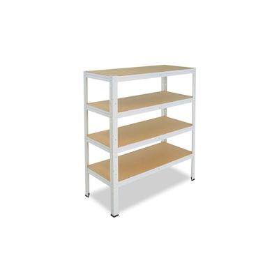 shelfplaza HOME 100x110x45 cm Schwerlastregal in weiß mit 4 Böden und 175 kg Traglast pro Boden Image