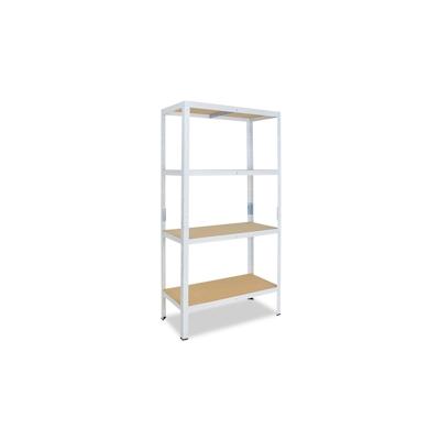 shelfplaza HOME 200x75x40 cm Schwerlastregal in weiß mit 4 Böden und 175 kg Traglast pro Boden Image