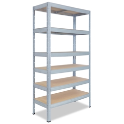 shelfplaza PRO 200x110x50 cm Schwerlastregal in verzinkt mit 6 Böden und 166 kg Traglast pro Boden Image