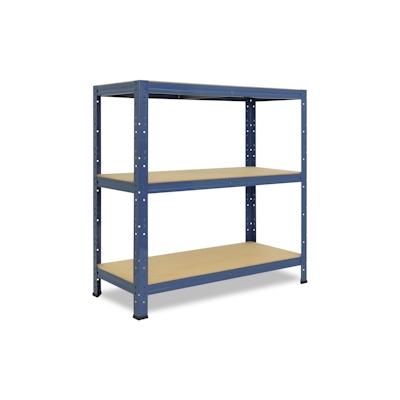 shelfplaza HOME 90x30x40 cm Schwerlastregal in blau mit 3 Böden und 175 kg Traglast pro Boden Image
