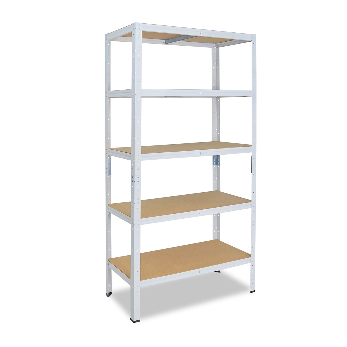shelfplaza HOME 200x30x50 cm Schwerlastregal in weiß mit 5 Böden und 175 kg Traglast pro Boden