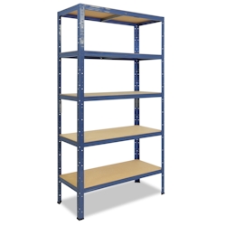 shelfplaza HOME 155x45x30 cm Schwerlastregal in blau mit 5 Böden und 175 kg Traglast pro Boden Image