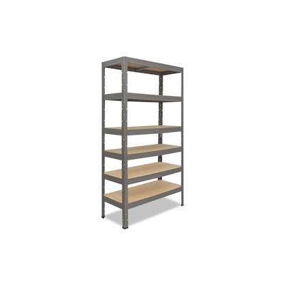 shelfplaza PRO 200x50x40 cm Schwerlastregal in grau mit 6 Böden und 166 kg Traglast pro Boden Image