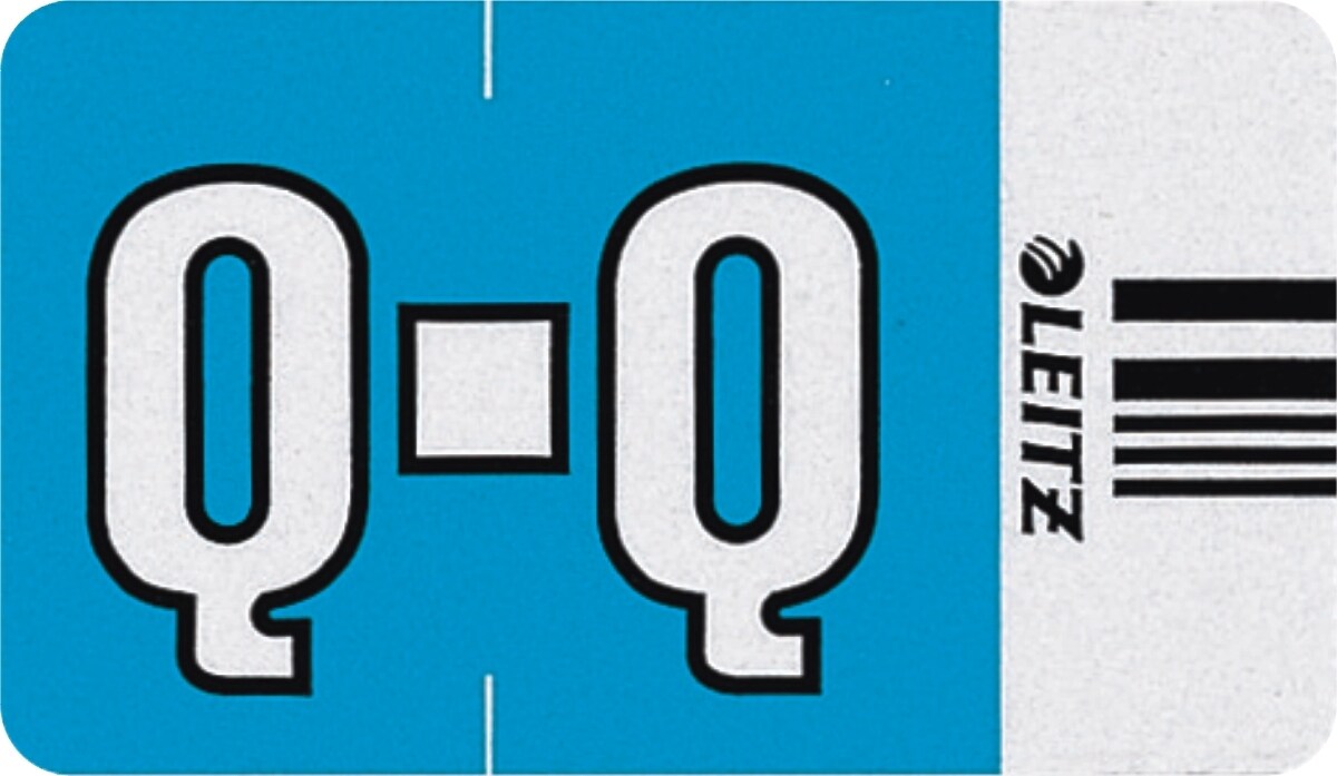LEITZ Orgacolor Buchstabensignal Q VE=10x250 Stück blau Image
