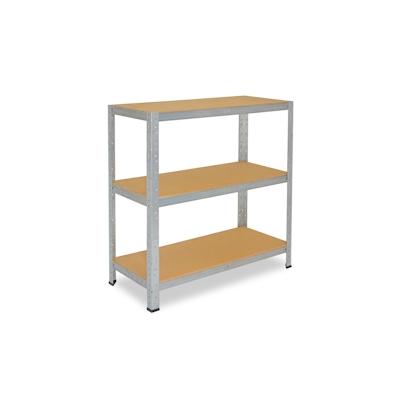 shelfplaza HOME 100x45x30 cm Schwerlastregal in verzinkt mit 3 Böden und 175 kg Traglast pro Boden Image