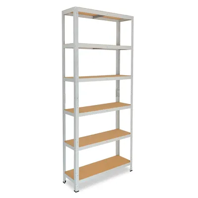 shelfplaza OFFICE 200x80x30 cm Schwerlastregal in lichtgrau mit 6 Böden und 145 kg Traglast pro Boden Image